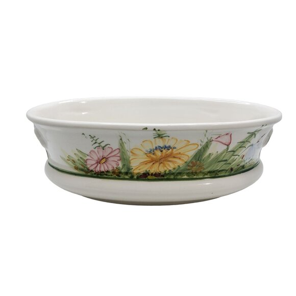 vintage iaccicini & giosue castelli italy handmade cachepot porcelain planter